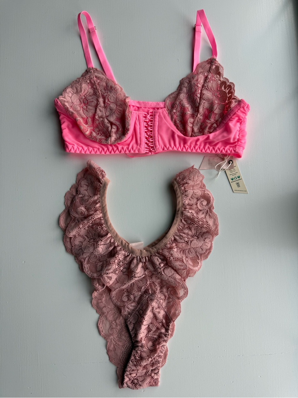 NWT We Are HAH Bust Thru Bralette + Lace Panty Set 💕